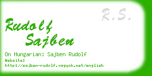 rudolf sajben business card